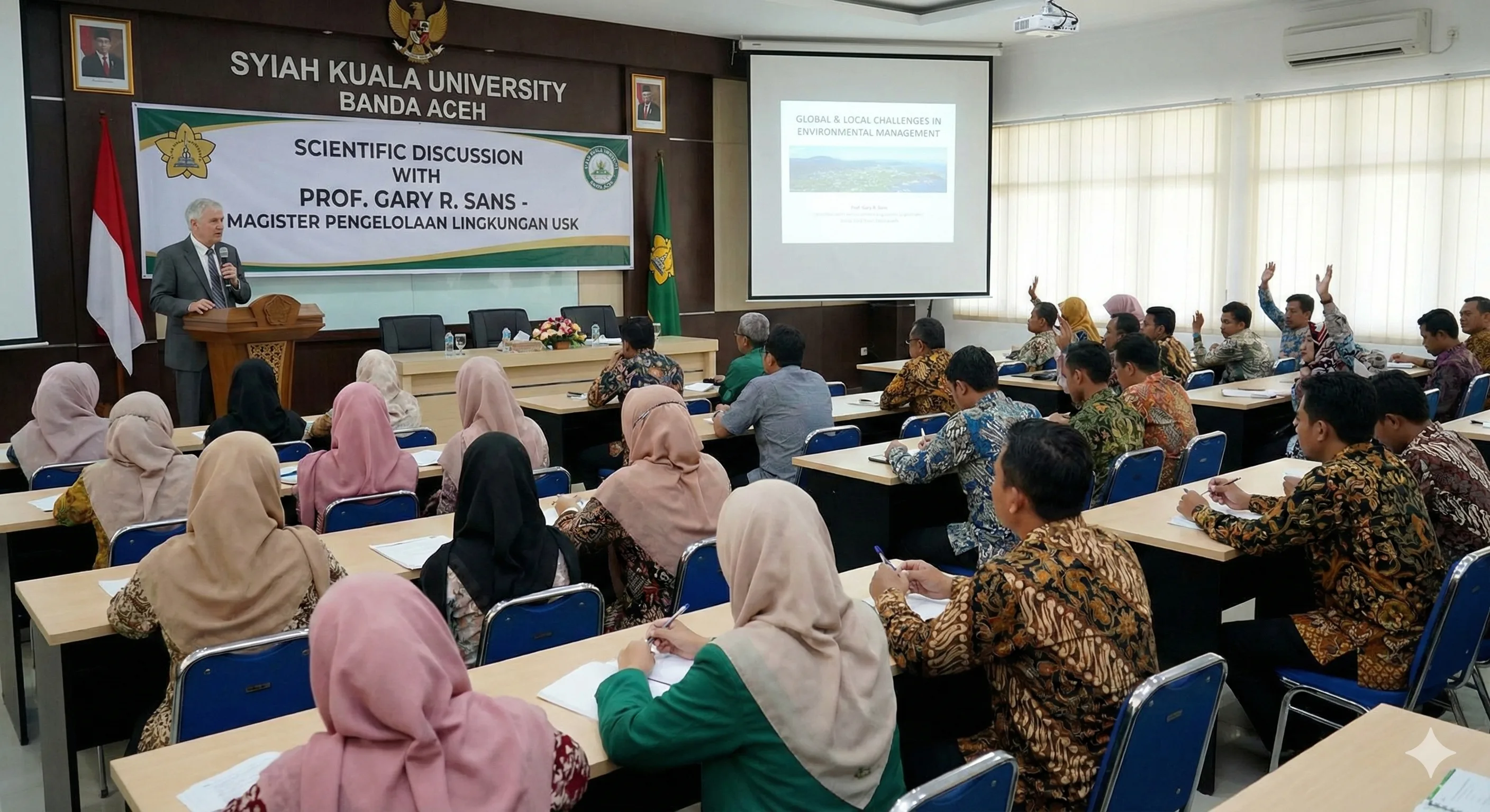 Scientific Discussion with Prof. Gary R. Sans Magister Pengelolaan Lingkungan – Universitas Syiah Kuala